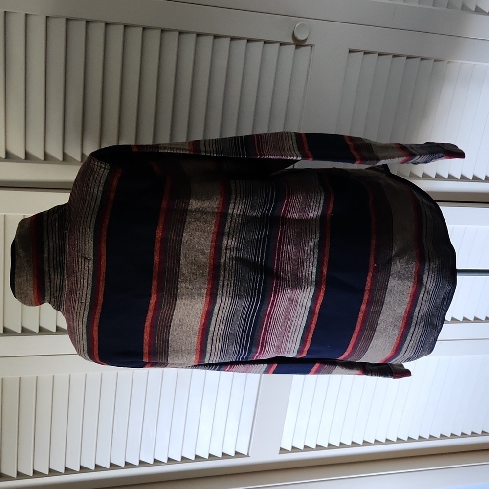 Woolrich Womens Striped Multicolor 3/4 zip Pullover 100% Cotton Medium - Picture 8 of 12